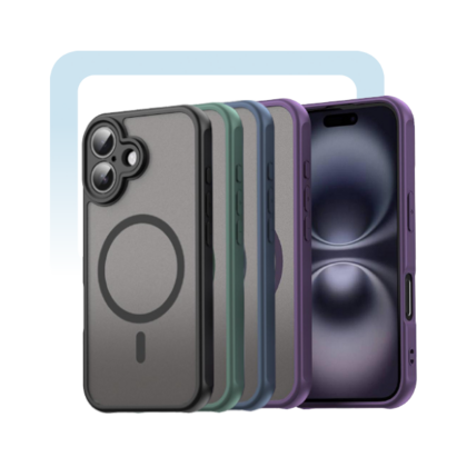 MobyDefend MagSafe Cases Mat Transparant Met Gekleurde Rand