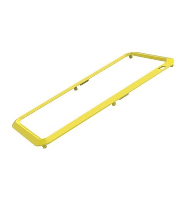 iPhone 12 Pro Max Love Mei Glazen Voorkant Met Metalen Frame - Geel