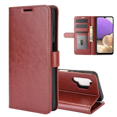 Samsung Galaxy A32 (5G) Hoesje - MobyDefend Wallet Book Case (Sluiting Achterkant) - Bruin