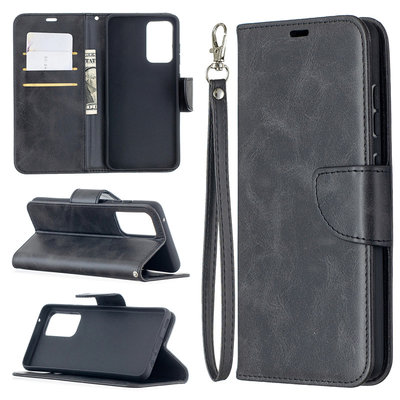 Samsung Galaxy A52 / A52s Hoesje - MobyDefend Wallet Book Case Met Koord - Zwart