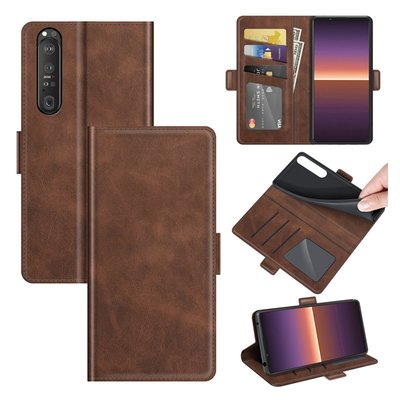 Sony Xperia 1 III Hoesje - MobyDefend Luxe Wallet Book Case (Sluiting Zijkant) - Bruin