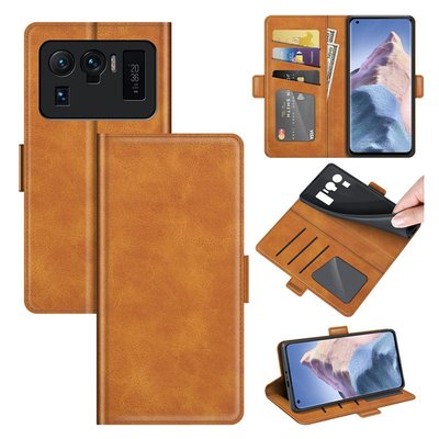 Xiaomi Mi 11 Ultra Hoesje - MobyDefend Luxe Wallet Book Case (Sluiting Zijkant) - Lichtbruin