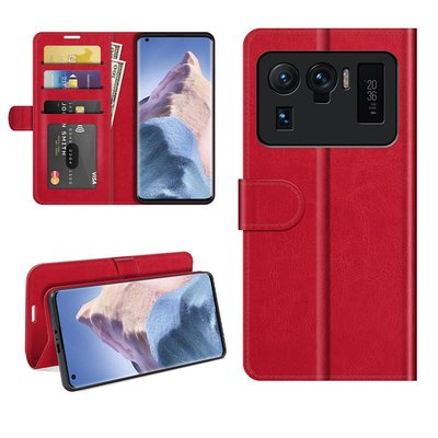 Xiaomi Mi 11 Ultra Hoesje - MobyDefend Wallet Book Case (Sluiting Achterkant) - Rood