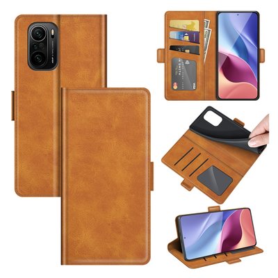 Xiaomi Mi 11i Hoesje - MobyDefend Luxe Wallet Book Case (Sluiting Zijkant) - Lichtbruin