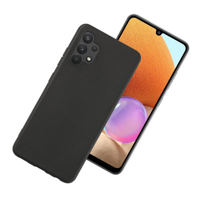 Samsung Galaxy A32 (4G) Hoesje - MobyDefend TPU Backcover - Mat Zwart