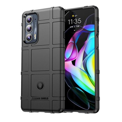 Motorola Edge 20 Hoesje - Mobydefend Rugged Shield TPU Backcover - Zwart