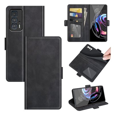 Motorola Edge 20 Pro Hoesje - MobyDefend Luxe Wallet Book Case (Sluiting Zijkant) - Zwart