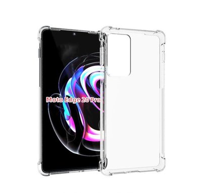 Motorola Edge 20 Pro Hoesje - MobyDefend Transparante Shockproof TPU Backcover - Verstevigde Hoeken - Volledig Doorzichtig