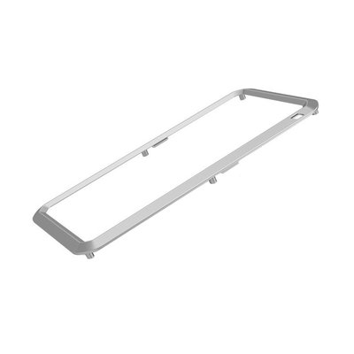 iPhone 13 Mini Love Mei Glazen Voorkant Met Metalen Frame - Zilvergrijs