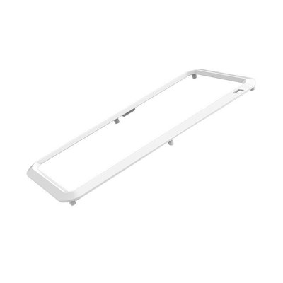 iPhone 13 Mini Love Mei Glazen Voorkant Met Metalen Frame - Wit