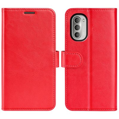 Motorola Moto G51 Hoesje - MobyDefend Wallet Book Case (Sluiting Achterkant) - Rood