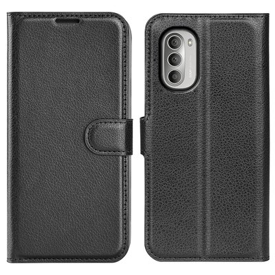 Motorola Moto G51 Hoesje - MobyDefend Kunstleren Wallet Book Case (Sluiting Voorkant) - Zwart