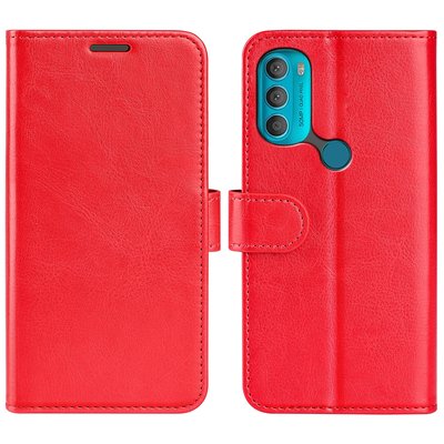 Motorola Moto G71 Hoesje - MobyDefend Wallet Book Case (Sluiting Achterkant) - Rood