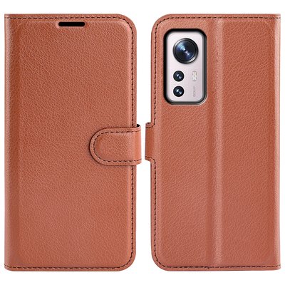 Xiaomi 12 / 12X Hoesje - MobyDefend Kunstleren Wallet Book Case (Sluiting Voorkant) - Bruin