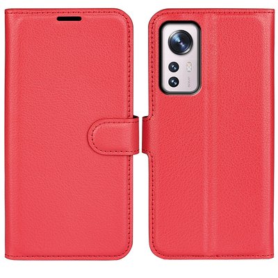 Xiaomi 12 / 12X Hoesje - MobyDefend Kunstleren Wallet Book Case (Sluiting Voorkant) - Rood