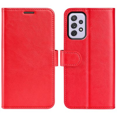 Samsung Galaxy A73 Hoesje - MobyDefend Wallet Book Case (Sluiting Achterkant) - Rood