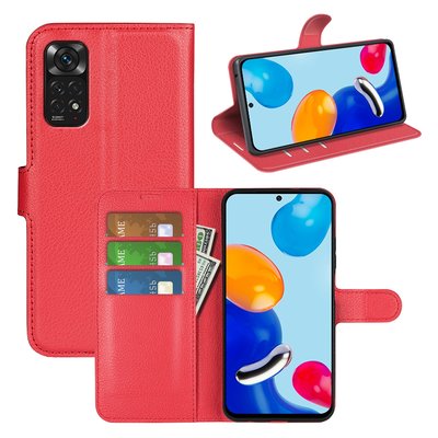Xiaomi Redmi Note 11 / Note 11S Hoesje - MobyDefend Kunstleren Wallet Book Case (Sluiting Voorkant) - Rood