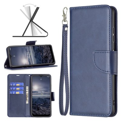 Nokia G11 / Nokia G21 Hoesje - MobyDefend Wallet Book Case Met Koord - Blauw