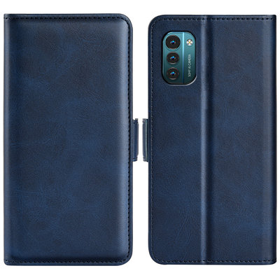 Nokia G11 / Nokia G21 Hoesje - MobyDefend Luxe Wallet Book Case (Sluiting Zijkant) - Blauw