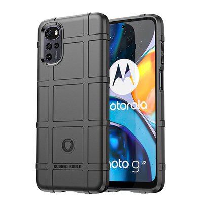 Motorola Moto G22 Hoesje - Mobydefend Rugged Shield TPU Backcover - Zwart
