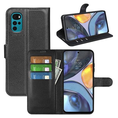 Motorola Moto G22 Hoesje - MobyDefend Kunstleren Wallet Book Case (Sluiting Voorkant) - Zwart