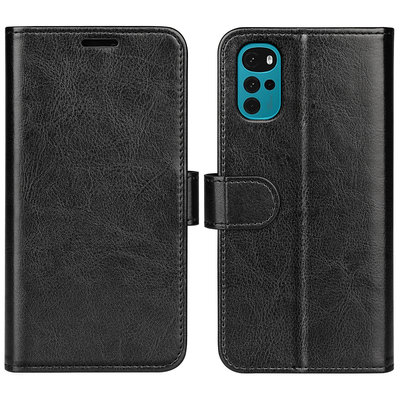 Motorola Moto G22 Hoesje - MobyDefend Wallet Book Case (Sluiting Achterkant) - Zwart