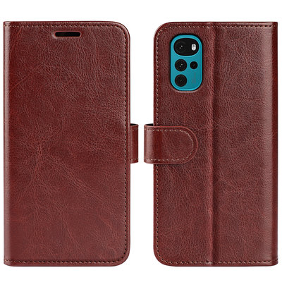 Motorola Moto G22 Hoesje - MobyDefend Wallet Book Case (Sluiting Achterkant) - Bruin