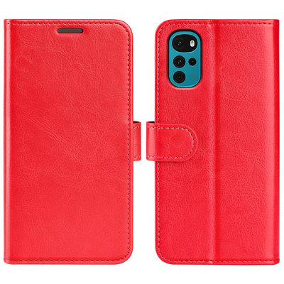 Motorola Moto G22 Hoesje - MobyDefend Wallet Book Case (Sluiting Achterkant) - Rood