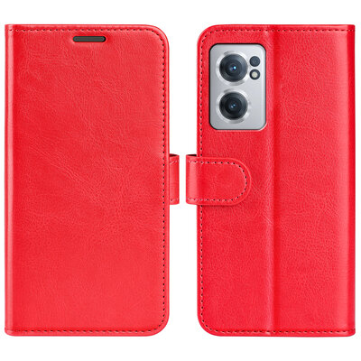 OnePlus Nord CE 2 Hoesje - MobyDefend Wallet Book Case (Sluiting Achterkant) - Rood
