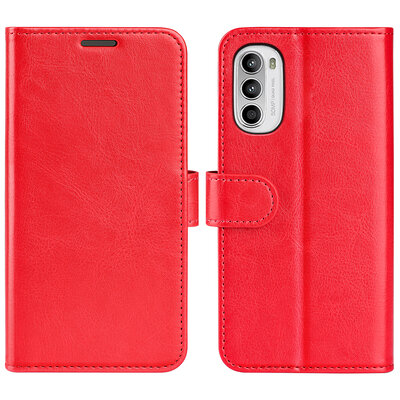 Motorola Moto G52 Hoesje - MobyDefend Wallet Book Case (Sluiting Achterkant) - Rood