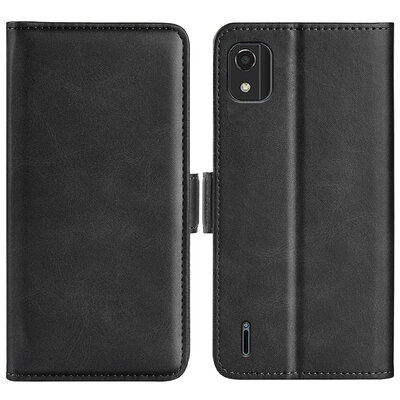 Nokia C2-2E Hoesje - MobyDefend Luxe Wallet Book Case (Sluiting Zijkant) - Zwart
