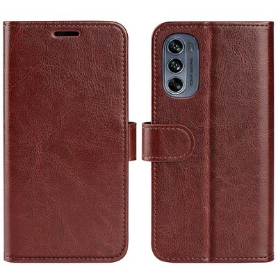 Motorola Moto G62 Hoesje - MobyDefend Wallet Book Case (Sluiting Achterkant) - Bruin