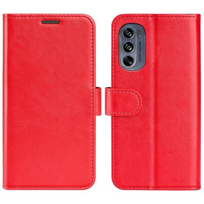 Motorola Moto G62 Hoesje - MobyDefend Wallet Book Case (Sluiting Achterkant) - Rood