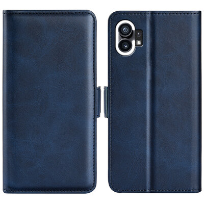 Nothing Phone 1 Hoesje - MobyDefend Luxe Wallet Book Case (Sluiting Zijkant) - Blauw