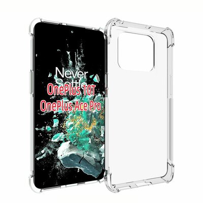 OnePlus 10T Hoesje - MobyDefend Transparante Shockproof TPU Backcover - Verstevigde Hoeken - Volledig Doorzichtig