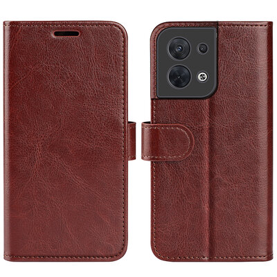 Oppo Reno 8 Hoesje - MobyDefend Wallet Book Case (Sluiting Achterkant) - Bruin