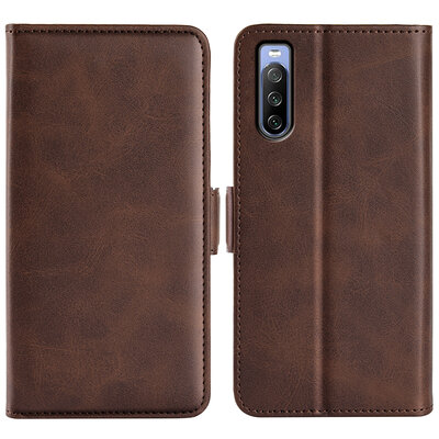 Sony Xperia 5 IV Hoesje - MobyDefend Luxe Wallet Book Case (Sluiting Zijkant) - Bruin