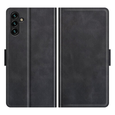 Samsung Galaxy A04s Hoesje - MobyDefend Luxe Wallet Book Case (Sluiting Zijkant) - Zwart