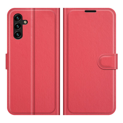 Samsung Galaxy A04s Hoesje - MobyDefend Kunstleren Wallet Book Case (Sluiting Voorkant) - Rood