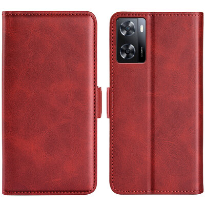 Oppo A57 / A57s / A77 Hoesje - MobyDefend Luxe Wallet Book Case (Sluiting Zijkant) - Rood