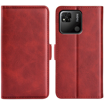 Xiaomi Redmi 10A Hoesje - MobyDefend Luxe Wallet Book Case (Sluiting Zijkant) - Rood