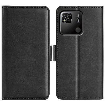 Xiaomi Redmi 10A Hoesje - MobyDefend Luxe Wallet Book Case (Sluiting Zijkant) - Zwart