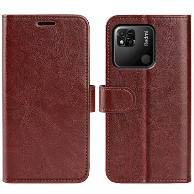 Xiaomi Redmi 10A Hoesje - MobyDefend Wallet Book Case (Sluiting Achterkant) - Bruin