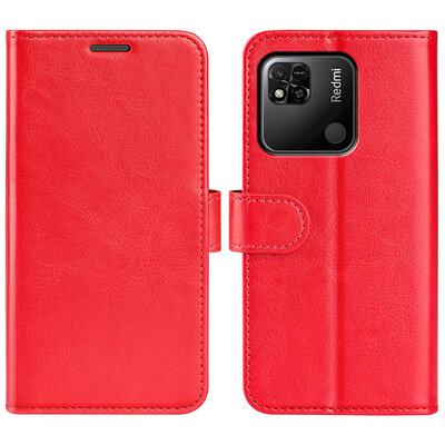 Xiaomi Redmi 10A Hoesje - MobyDefend Wallet Book Case (Sluiting Achterkant) - Rood