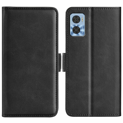 Motorola Moto E22 / E22i Hoesje - MobyDefend Luxe Wallet Book Case (Sluiting Zijkant) - Zwart