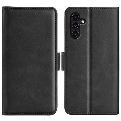 Samsung Galaxy A14 Hoesje - MobyDefend Luxe Wallet Book Case (Sluiting Zijkant) - Zwart