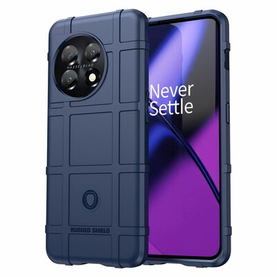 OnePlus 11 Hoesje - Mobydefend Rugged Shield TPU Backcover - Blauw