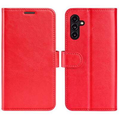 Samsung Galaxy A14 Hoesje - MobyDefend Wallet Book Case (Sluiting Achterkant) - Rood