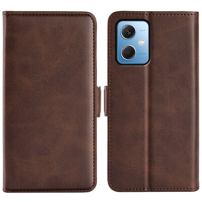 Xiaomi Redmi Note 12 5G Hoesje - MobyDefend Luxe Wallet Book Case (Sluiting Zijkant) - Bruin