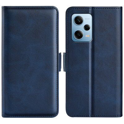 Xiaomi Redmi Note 12 Pro 5G Hoesje - MobyDefend Luxe Wallet Book Case (Sluiting Zijkant) - Blauw